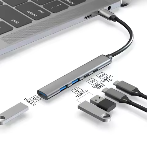 usb c hub Type c Docking Station FOR IPONE 15 16 USB 3.0 High Speed Type C Splitter 5Gbps For MacBoo