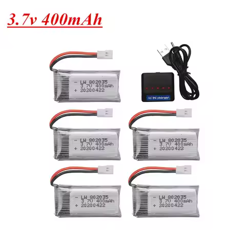 3.7V 400mah Lipo Battery For H107 H31 KY101 E33C E33 U816A V252 H6C RC Drone spare parts 802035 3.7v