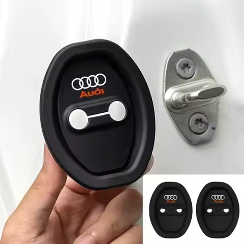 2/4pcs Silicone Car Door Lock Buckle Protector Cover For Audi Sline TT A1 A2 A3 A4 A5 A6 A7 1.8T 2.0