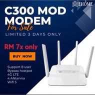 C300 / C600 MODEM Modified Unlocked 4G LTE WiFi Modem CPE Router Home Unlimited Hotspot & Sim Card