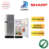 3 STAR Sharp Refrigerator 2 Door Inverter 170L Fridge Mini Peti Sejuk Mini Peti Ais 2 Pintu Inverter Murah 冰箱 SJ189MS