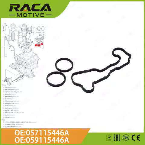 Oil Cooler Gasket Seal, Radiator O-Ring Seal Suitable for Audi A4 B7 B8 A5 A6 C6 A8 D3 D4 Q5 Q7 Volk