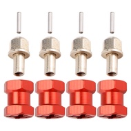 4pcs Aluminum 12mm Hex Wheel Hub Drive Adaptor Extension Combiner Coupler for 1/10 RC Car Crawler SC