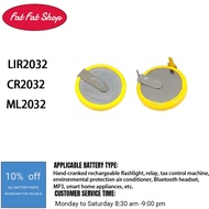 LIR2032 3.6V Pin Lithium sạc lại được có thể thay thế CR2032/ml2032 nút ấn chạy pin 90 ° Hàn feet