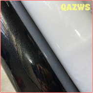 QAZWS แผ่นมุกเปล่งประกายไวนิลสีดำปิดด้วฟิล์มไวนิลกากเพชรสีดำสีขาวตัวตัดไวนิลรถแวววาวฟอยล์ MKLPO