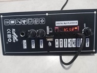 Ampli Modul Karaoke Digital Led indikator Music Box Mixer saklar potensio Echo Mic Double mic Memory