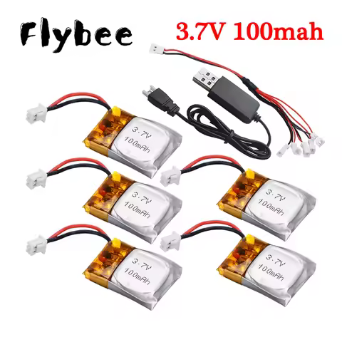 3.7V 100Mah Battery USB Charger Spare Parts For Wltoys V272 V282 V292 JXD JD395 Hubsan H111 RC Helic