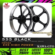 RIM MOTOSIKAL KAWA-GTO SPORT RIMS 555 1.40X17(DRUM, F) 1.60X17(DRUM, R) FOR HONDA EX5 HIGH POWER, EX