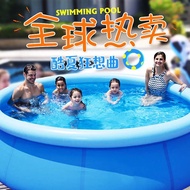 ◐∋Large inflatable swimming pool, round swimming pool, adult bathing pool, children swimming and pad