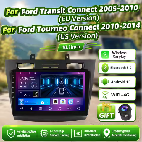 10.1 Inch Car Radio for Ford Transit Connect 2005-2010/ Tourneo Connect 2010-2014 Wireless CarPlay A