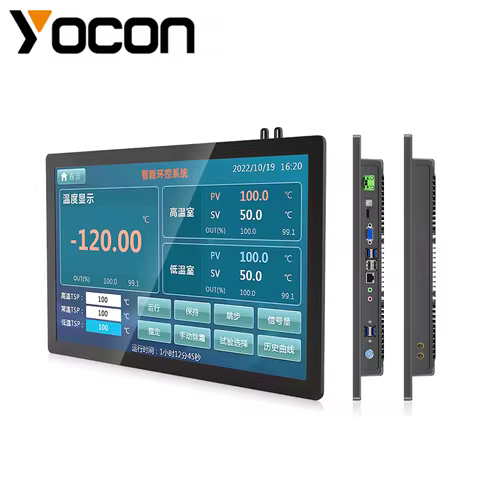 18.5 Inch All in One Capacitive Touch PC Industrial Panel PC VESA Installation 100*100 75*75 MM WIN 