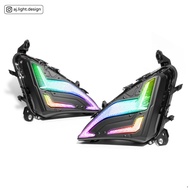 AJ LIGHT DESIGN LED Motorcycle Front Turn Signal System Dual Lenses Model AJ6-TULS-Made Taiwan Cygnu