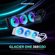 Phanteks Glacier One 360D30 Series DRGB CPU AIO Liquid Cooler / Black / White