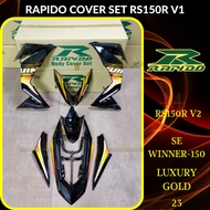 RAPIDO COVER SET RS150R/RS150 V2 V3 WINNER 150 (23) LUXURY GOLD (STICKER TANAM/AIRBRUSH) COVERSET
