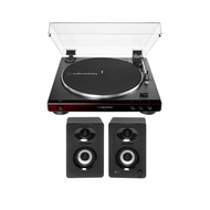 Audio-Technica AT-LP60X Fully Automatic Belt-Drive Stereo Turntable (Brown) Bundle with Bluetooth St