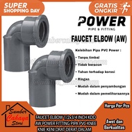 KNEE KENI DRAT IN FAUCET ELBOW 1/2x3/4 INCH KDD AW POWER FITTING THICK PVC PIPE CONNECTION PLASTIC P