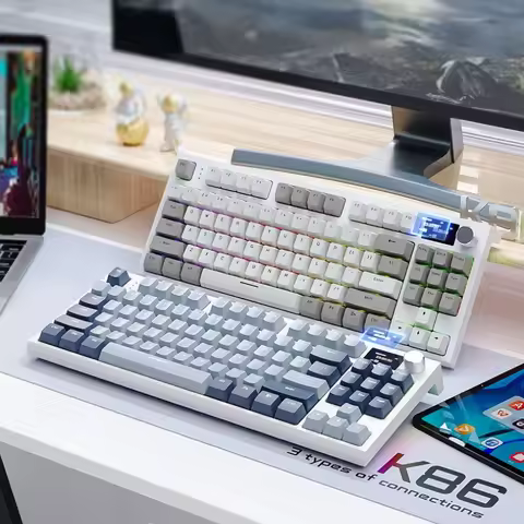 Mechanical Keyboard K86 Wireless 87 Keys 75% Layout Spanish Russian Korean Arabic Mechanical Keyboar