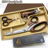 [1 Set/ 3 in 1 box] Gunting Tailor/ Gunting Kain Jahit/Gunting Benang/ Tailoring Scissors/ Selvedge 