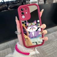 Casing hp for VIVO Y29 4G Y300T 5G T4X 5G Case Cute Fox Case Cesing HookTALI Soft TPU Flexible Silic