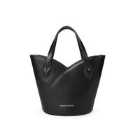 กระเป๋าถือผู้หญิงดีไซน์เรียบง่ายแบบลำลอง กระเป๋าสะพายไหล่ข้างเดียว กระเป๋าหนังวัวสองชั้นสำหรับฤดูร้อ