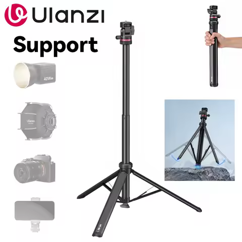 Ulanzi MT-80 Mobile Lamp Tripod 2M Foldable Adjustable Height Lightweight for Xiaomo Vivo Phone 40W 