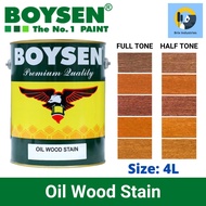 Boysen Oil Wood Stain 4 Liters (Gallon) For Interior Woodworks Wood Paint Enhancing Wood Grain Brix