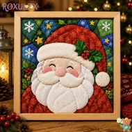 ROXULZX 1 Set Christmas Fabric Painting Kit, Christmas Themed Cotton Fabric Christmas Fabric Art Kit