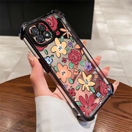 Case For Samsung A22 5G A22s 5G F42 5G Phone Flower Transparent Silicone Protective Cover