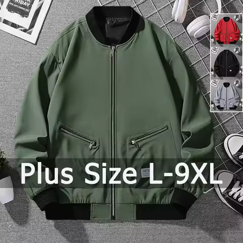 Men Jacket 7XL 8XL 9XL Plus Size Bomber Jacket Fashion Coat Man Autumn Winter Outerwear 점퍼 Chaquetas