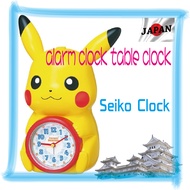 115【🔴JAPAN】Seiko Clock Alarm Clock Table Clock Character Pocket Monster Pikachu Talking Alarm【Direct from JAPAN 】