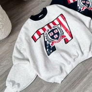 Boxy Form Cotton Sweater TP Store Modern Fashion Style Letter Print 77&911