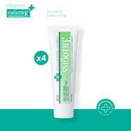 (แพ็ค 4) [ยอดขายอันดับ 1 ในร้านขายยา] Smooth E Cream 100 g. ครีมเวชสำอางลดเลือนริ้วรอย รอยแผลเป็น จุ
