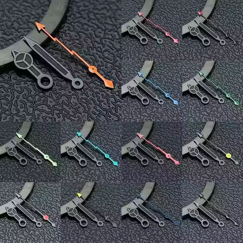 New NH35 Black Watch Hands Men's Watch Accessories Watches Needles No Luminous Fits NH35 4R35 NH36 4