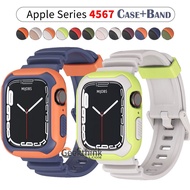 Screen Protector Watch Strap Shockproof Case Band compatible for Apple Watch Series 8 7 6 5 4 SE iWatch 40mm 41mm 44mm 45mm