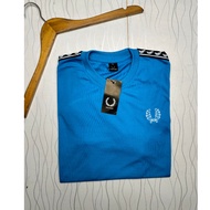 Freed Perry logo Print Short Sleeve Blue T-Shirt Men's Women's Casual T-Shirt full tag