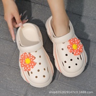 2019 Platform Coros Shoes Women's Summer Wear Height Increasing 2023 New Internet Celebrity Beach Non-Slip Muffin Closed Toe Sandals 2023