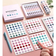 INS Dot Sticker Morandi Colour Decorative Small Pattern Round Sticker Label Colored Dot 8mm [Per She