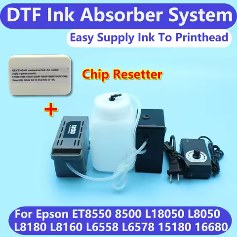 C9345 Chip Resetter Maintenance-free Solution Waste Ink Absorber Supply System For Epson EcoTank L18