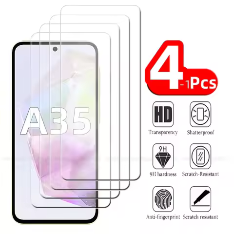 1-4Pcs For Samsung A35 Glass Samsung Galaxy A35 Tempered Glass Protecitve 9H HD Transparent Clear Sc