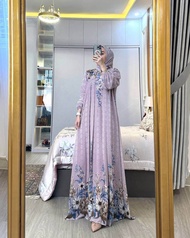 carisa set hijab gamis set hijab terbaru kekinian 2025 busana muslim mewah lebaranbahan rayon diamo