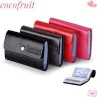 COCOFRUIT ID Credit Card Holder Women Men Solid Color Pocket Cardholder Wallet Leather Credit ID Car
