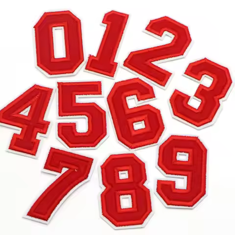 1PC 0-9 Iron on Numbers for Clothing Jeysey Hat Backpacks Clothes Embroidered Number Patches Navy Bl