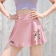 Li Ning Sports Skirt 2024 New "China Chic" Badminton Dress Sports Short Skirt Tennis Table Tennis Volleyball Skirt Bottom Anti glare Skirt
