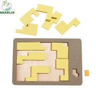 SHANLIN Wooden Geometric Puzzles, Geometric Shape Educational Tangram Board Puzzle, 3D Puzzle Space 