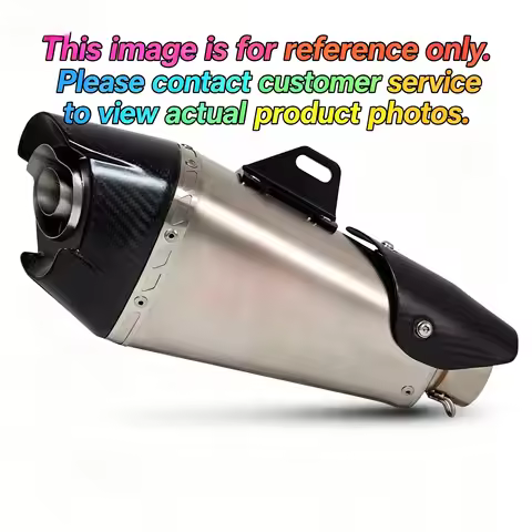 For 60mm Real Carbon Fiber Exhaust Muffler AT2 Slip-on Pipe with DB Killer for MT09 Z900 CBR650R GSX