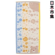 其他品牌 - 日本Uchino Royalcrest 長毛巾 純棉 花花腳印 熊仔啡色 (690)【市集世界 - 日本市集】
