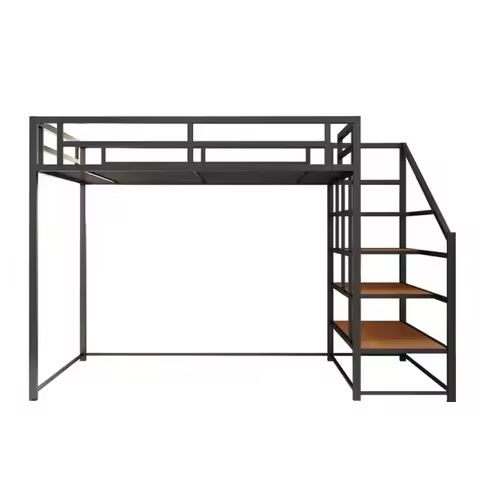Dormitory Queen Size Good Quality Loft Bed Hostel Adult Metal Bunk Beds With Stairs