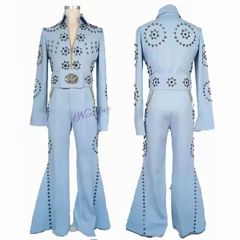 2025 New Luxury High Quality Elvis Presley Diamond Rock Singer Cosplay Ballroom Dance Performance Pa