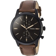 Authentic Men TownsmanChronograph Brown Dial Leather Watch FS5437 Jam Tangan Lelaki