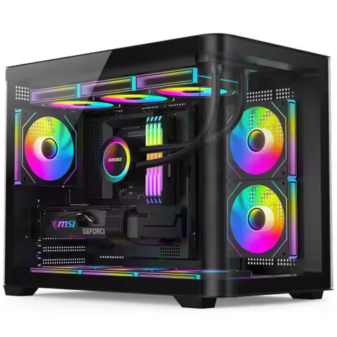 Without Fan High Quality Sea View PC Case Gaming ATX M-ATX Computer Case Gamer PC Cabinet New Design
